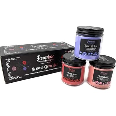 Insight Editions Lauren Roberts: Powerless Trilogy Scented Glass Candle Set (Set of 3) - Publicité Insight Editions Lauren Roberts: Powerless Trilogy Scented Glass Candle Set (Set of 3) - Publicité