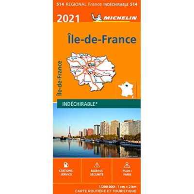 Michelin Carte Régionale Ile-de-France 2021 - Publicité Michelin Carte Régionale Ile-de-France 2021 - Publicité