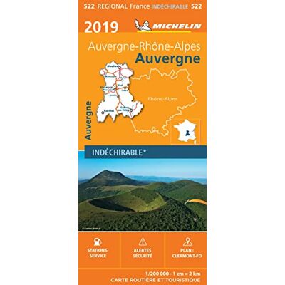 Michelin Carte Régionale Auvergne 2019 - Publicité Michelin Carte Régionale Auvergne 2019 - Publicité
