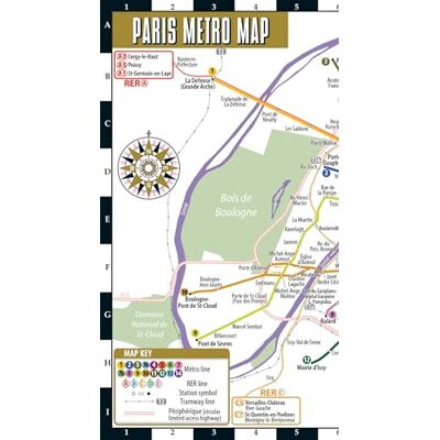 Michelin STREETWISE PARIS METRO MAP Anglais - Publicité Michelin STREETWISE PARIS METRO MAP Anglais - Publicité