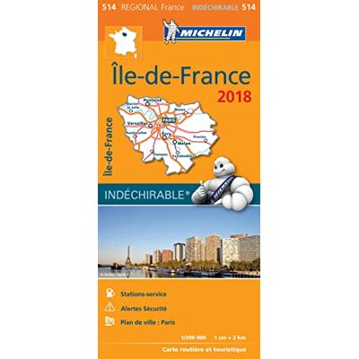 Michelin CARTE REGIONALE 514 ILE DE FRANCE 2018 - Publicité Michelin CARTE REGIONALE 514 ILE DE FRANCE 2018 - Publicité