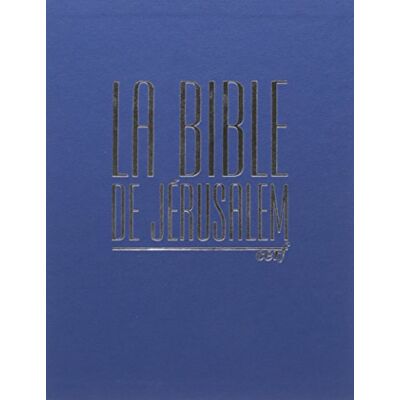 COLLECTIF Bible Jérusalem: Format major, reliure souple en cuir bleu, coffret rigide, tranches argent - Publicité COLLECTIF Bible Jérusalem: Format major, reliure souple en cuir bleu, coffret rigide, tranches argent - Publicité