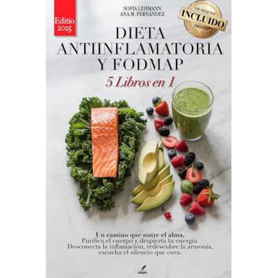 Lehmann, Sofia DIETA ANTIINFLAMATORIA Y FODMAP: 5 LIBROS EN 1: Fortalecer el Sistema Inmunológico, Reactivar el Metabolismo y Reducir la Inflamación. 200 Recetas de Desintoxicación y Ayuno Intermitente. +eBook INCL. Publicité Lehmann, Sofia DIETA ANTIINFLAMATORIA Y FODMAP: 5 LIBROS EN 1: Fortalecer el Sistema Inmunológico, Reactivar el Metabolismo y Reducir la Inflamación. 200 Recetas de Desintoxicación y Ayuno Intermitente. +eBook INCL. Publicité