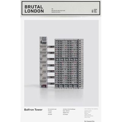 Zupagrafika Brutal London: Balfron Tower: Build Your Own Brutalist London - Publicité Zupagrafika Brutal London: Balfron Tower: Build Your Own Brutalist London - Publicité