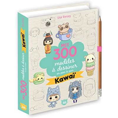 Mes 300 modèles à dessiner en pas à pas Kawaï - Publicité Mes 300 modèles à dessiner en pas à pas Kawaï - Publicité