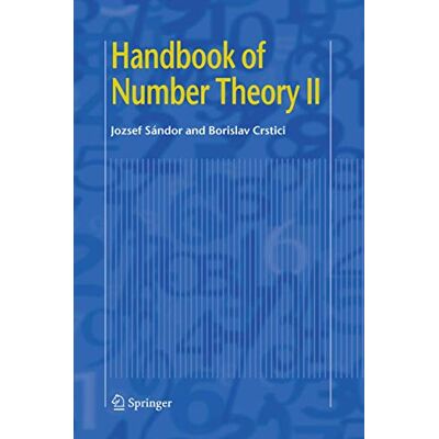 Sandor, Jozsef Handbook Of Number Theory Ii - Publicité Sandor, Jozsef Handbook Of Number Theory Ii - Publicité