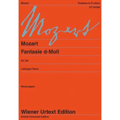 Wolfgang Amadeus Mozart Fantaisie en ré min. K397(385g)-Leisinger Piano - Publicité Wolfgang Amadeus Mozart Fantaisie en ré min. K397(385g)-Leisinger Piano - Publicité