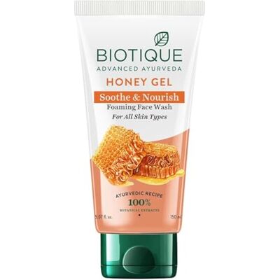 Biotique Bio Honey Gel Refreshing Foaming Face Wash, 150ml(Ship from India) - Publicité Biotique Bio Honey Gel Refreshing Foaming Face Wash, 150ml(Ship from India) - Publicité