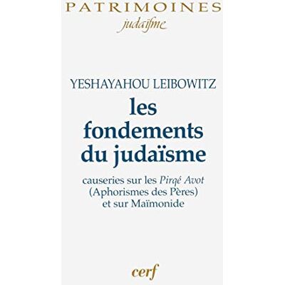 Leibowitz, Yechayahou Les fondements du Judaïsme - Publicité Leibowitz, Yechayahou Les fondements du Judaïsme - Publicité