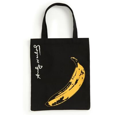 Galison Warhol Banana Canvas Tote Bag Black - Publicité Galison Warhol Banana Canvas Tote Bag Black - Publicité