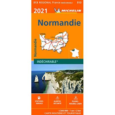 Michelin Carte Régionale Normandie 2021 - Publicité Michelin Carte Régionale Normandie 2021 - Publicité