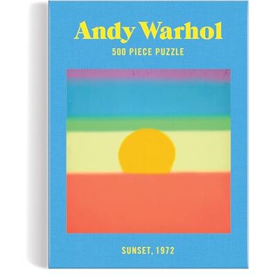 Galison Andy Warhol Sunset 500 Piece Book Puzzle - Publicité Galison Andy Warhol Sunset 500 Piece Book Puzzle - Publicité