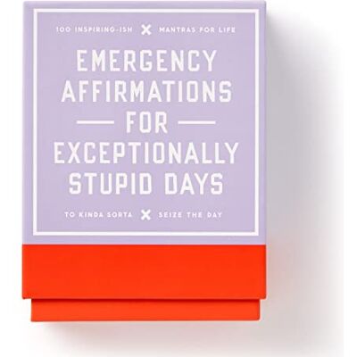 Brass Monkey, Brass Emergency Affirmations for Exceptionally Stupid Days Card Deck - Publicité Brass Monkey, Brass Emergency Affirmations for Exceptionally Stupid Days Card Deck - Publicité
