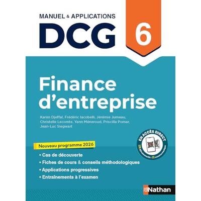 Djeffal, Karim DCG 6 Finance d'entreprise Manuel & Applications Nouveau programme 2026 - Publicité Djeffal, Karim DCG 6 Finance d'entreprise Manuel & Applications Nouveau programme 2026 - Publicité