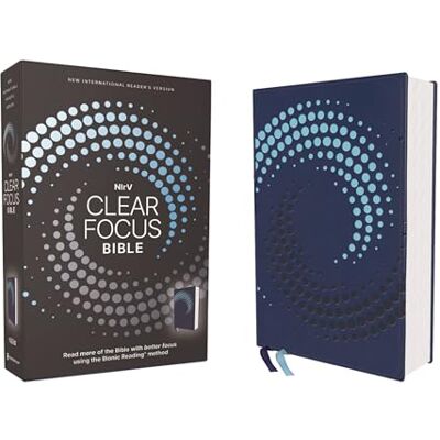 Zondervan NIrV, Clear Focus Bible, Leathersoft, Navy: Read more of the Bible with better focus using the Bionic Reading Method - Publicité Zondervan NIrV, Clear Focus Bible, Leathersoft, Navy: Read more of the Bible with better focus using the Bionic Reading Method - Publicité
