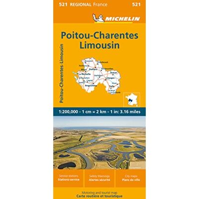 Michelin Regional France Poitou-charentes Map - Publicité Michelin Regional France Poitou-charentes Map - Publicité