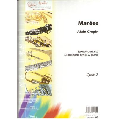 Crépin, Alain Marees --- saxophone alto ou tenor et piano - Publicité Crépin, Alain Marees --- saxophone alto ou tenor et piano - Publicité