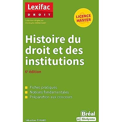 Evrard, Sébastien Histoire du droit et des institutions - Publicité Evrard, Sébastien Histoire du droit et des institutions - Publicité