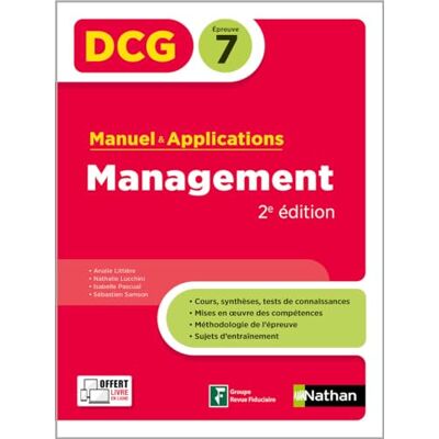 Lucchini, Nathalie DCG 7 Management Manuel et applications Nouvelle édition - Publicité Lucchini, Nathalie DCG 7 Management Manuel et applications Nouvelle édition - Publicité