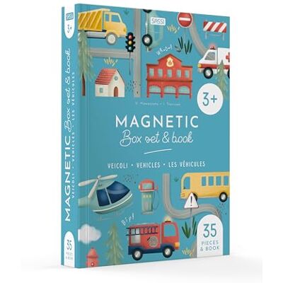 Manuzzato, Valentina Magnetic box set et book Les véhicules - Publicité Manuzzato, Valentina Magnetic box set et book Les véhicules - Publicité