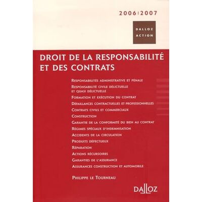Le Tourneau, Philippe Droit de la responsabilité et des contrats - Publicité Le Tourneau, Philippe Droit de la responsabilité et des contrats - Publicité