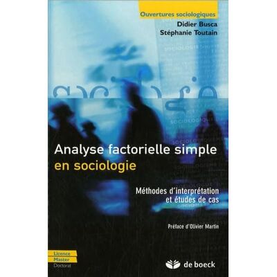 Vandevyvere Analyse factorielle simple en sociologie - Publicité Vandevyvere Analyse factorielle simple en sociologie - Publicité