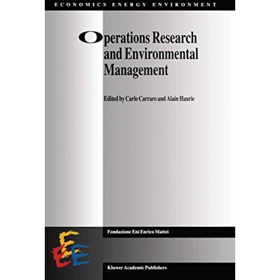 Operations Research and Environmental Management - Publicité Operations Research and Environmental Management - Publicité