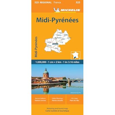 Michelin Regional France Midi-pyrénées Map - Publicité Michelin Regional France Midi-pyrénées Map - Publicité