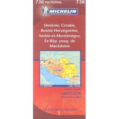 Michelin Carte routière : Slovénie Croatie Bosnie-Herzégovine Yougoslavie (Anc. Rép. Youg. de Macédoine) - Publicité Michelin Carte routière : Slovénie Croatie Bosnie-Herzégovine Yougoslavie (Anc. Rép. Youg. de Macédoine) - Publicité