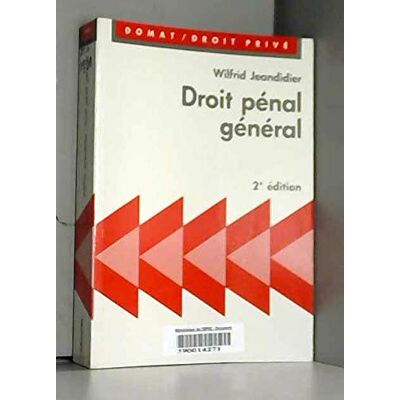 Jeandidier Droit pénal général - Publicité Jeandidier Droit pénal général - Publicité
