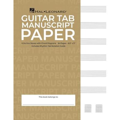 Felix, Mendelssohn Guitar Tablature Manuscript Paper Standard - Publicité Felix, Mendelssohn Guitar Tablature Manuscript Paper Standard - Publicité