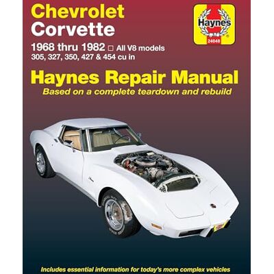 Haynes Chevrolet Corvette, 1968-1982 - Publicité Haynes Chevrolet Corvette, 1968-1982 - Publicité