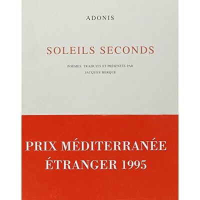 Adonis Soleils seconds (poèmes) - Publicité Adonis Soleils seconds (poèmes) - Publicité