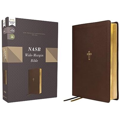 Zondervan NASB, Wide Margin Bible, Leathersoft, Brown, Red Letter, 1995 Text, Comfort Print - Publicité Zondervan NASB, Wide Margin Bible, Leathersoft, Brown, Red Letter, 1995 Text, Comfort Print - Publicité