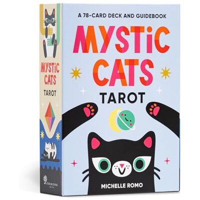 Romo, Michelle Mystic Cats Tarot: A 78-Card Deck and Guidebook - Publicité Romo, Michelle Mystic Cats Tarot: A 78-Card Deck and Guidebook - Publicité