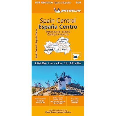 Michelin Spain Central / Espana Centro: Index of Places / Indice De Localidades; Distances and Driving Times / Distancias Y Tiempos De Recorrido; / City Maps / Planos De Ciudades - Publicité Michelin Spain Central / Espana Centro: Index of Places / Indice De Localidades; Distances and Driving Times / Distancias Y Tiempos De Recorrido; / City Maps / Planos De Ciudades - Publicité