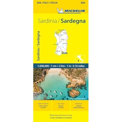 Sardinia Michelin Local Map 366: Map - Publicité Sardinia Michelin Local Map 366: Map - Publicité