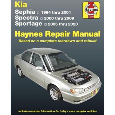 Haynes Kia Sephia 1994-2001 Spectra 2000-2009 Sportage 2005-2020: Models Covered: kia Sephia 1994-2001, Kia Spectra 2000-2009, Kia Sportage 2005-2020 - Publicité Haynes Kia Sephia 1994-2001 Spectra 2000-2009 Sportage 2005-2020: Models Covered: kia Sephia 1994-2001, Kia Spectra 2000-2009, Kia Sportage 2005-2020 - Publicité