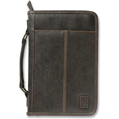 Zondervan Aviator Bible Cover, Zippered, with Handle, Leather Look, Brown, Large - Publicité Zondervan Aviator Bible Cover, Zippered, with Handle, Leather Look, Brown, Large - Publicité