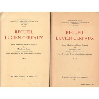 Peeters Publishers Recueil Lucien Cerfaux. Etudes D'exegese Et D'histoire Religieuse. Publicité Peeters Publishers Recueil Lucien Cerfaux. Etudes D'exegese Et D'histoire Religieuse. Publicité