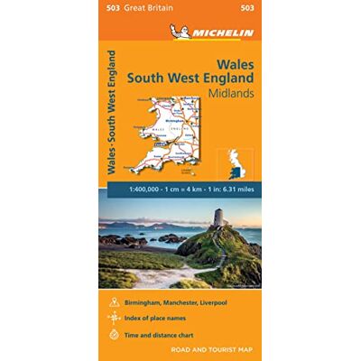 Wales Michelin Regional Map 503: Map - Publicité Wales Michelin Regional Map 503: Map - Publicité