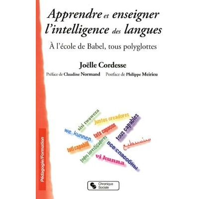 CORDESSE, JOELLE APPRENDRE ET ENSEIGNER L'INTELLIGENCE DES LANGUES - Publicité CORDESSE, JOELLE APPRENDRE ET ENSEIGNER L'INTELLIGENCE DES LANGUES - Publicité