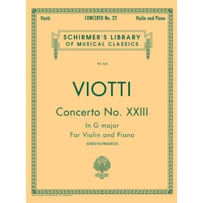 Giovan, B. viotti Concerto no. 23 in g major - Publicité Giovan, B. viotti Concerto no. 23 in g major - Publicité