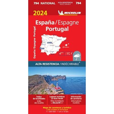 Michelin Carte Nationale España / Espagne Portugal 2024 (Alta resistencia / Indéchirable) - Publicité Michelin Carte Nationale España / Espagne Portugal 2024 (Alta resistencia / Indéchirable) - Publicité