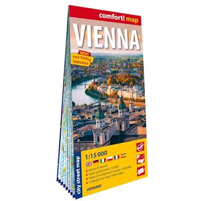 Vienne 1/15.000 (carte grand format laminée plan de ville). Vienna - Publicité Vienne 1/15.000 (carte grand format laminée plan de ville). Vienna - Publicité