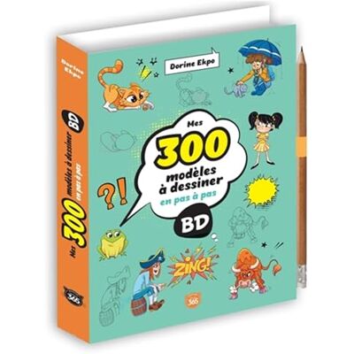 Mes 300 modèles à dessiner en pas à pas BD - Publicité Mes 300 modèles à dessiner en pas à pas BD - Publicité