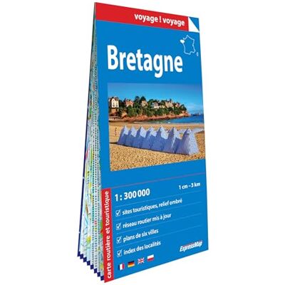 Bretagne 1/300.000 (carte grand format en papier) - Publicité Bretagne 1/300.000 (carte grand format en papier) - Publicité