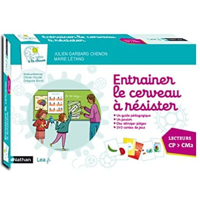 Garbarg-Chenon, Julien Entrainer le cerveau à résister Coffret : 1 guide pédagogique, 240 cartes de jeux, 1 grand poster, 5 attrapes-piège. CP CE1 CE2 CM1 CM2 Cycles 2 et 3: Préface par Olivier Houdé et Grégoire Borst - Publicité Garbarg-Chenon, Julien Entrainer le cerveau à résister Coffret : 1 guide pédagogique, 240 cartes de jeux, 1 grand poster, 5 attrapes-piège. CP CE1 CE2 CM1 CM2 Cycles 2 et 3: Préface par Olivier Houdé et Grégoire Borst - Publicité