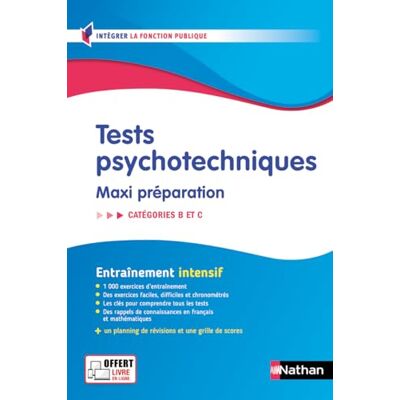 Simonin, Élisabeth Tests psychotechniques Maxi préparation 2025/2026 Concours de catégories B et C - Publicité Simonin, Élisabeth Tests psychotechniques Maxi préparation 2025/2026 Concours de catégories B et C - Publicité