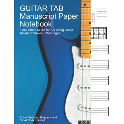 Whitmore III, Calvin Guitar TAB Manuscript Paper Notebook Blank Sheet Tablature Manuscript Paper for Six String Guitar: Tablature Staves (8.5 x 11) 150 pages: Guitar Fretboard Diagrams and Chord Grids Included - Publicité Whitmore III, Calvin Guitar TAB Manuscript Paper Notebook Blank Sheet Tablature Manuscript Paper for Six String Guitar: Tablature Staves (8.5 x 11) 150 pages: Guitar Fretboard Diagrams and Chord Grids Included - Publicité